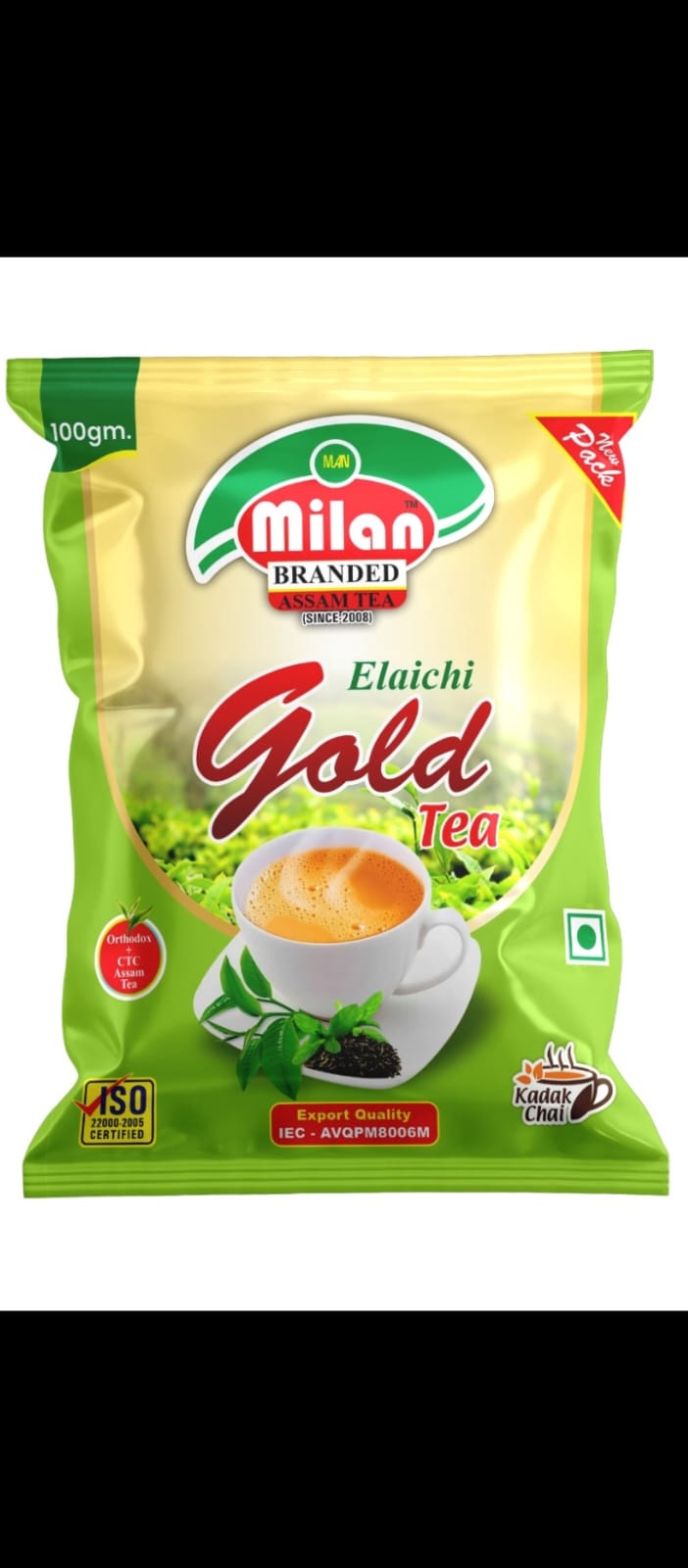 Milan Branded Premium Elaichi Gold Tea – 100g (Pack of 10)