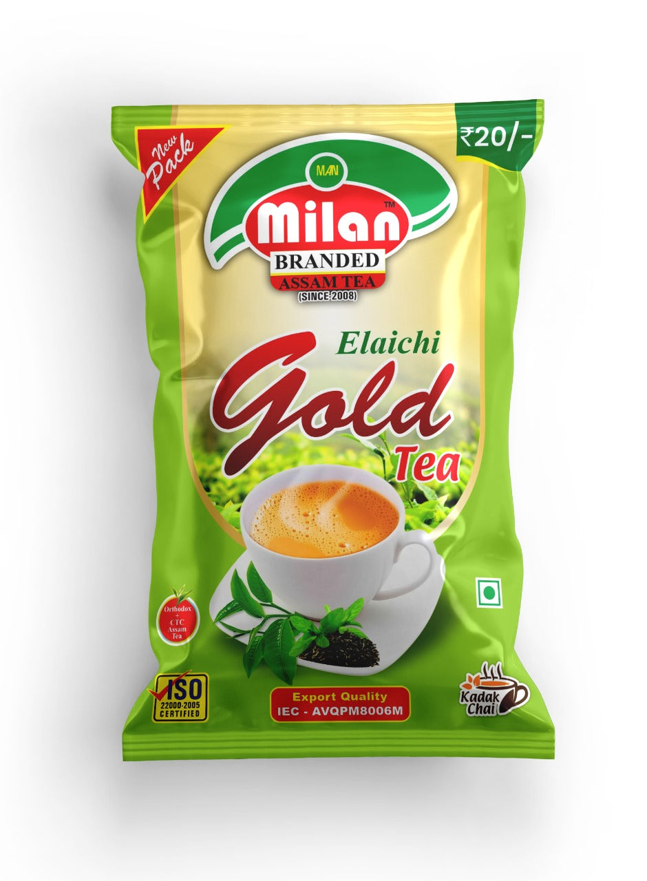 Milan Branded Premium Elaichi Gold Tea – 50g (Pack of 20)